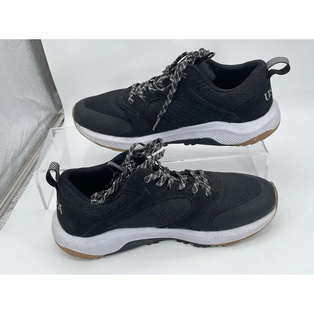 U.S. Polo Assn USPA Men’s Athletic Sneakers Black White Lace Up Shoes Size 8 - Picture 2 of 6
